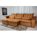 Ver imagem 3 de Sofá Retrátil e Reclinável Ipanema 2,10m em Tecido Veludo C/ 03 Módulos - Montagem Inclusa