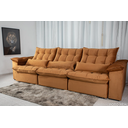 Ver imagem 4 de Sofá Retrátil e Reclinável Ipanema 2,10m em Tecido Veludo C/ 03 Módulos - Montagem Inclusa