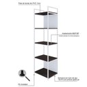 Ver imagem 5 de Estante 05 Prateleiras c/Fundo Yon 45cm Est.Branca