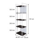 Ver imagem 4 de Estante 05 Prateleiras c/Fundo Yon 45cm Est.Branca