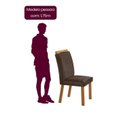 Ver imagem 5 de Conjunto Mesa de Jantar com 6 Cadeiras Texas MDF/Vidro Off White Marrom