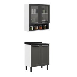 Cozinha Compacta em Aço 4 Peças 11 Portas 2 Gavetas Paneleiro Para Forno em Aço Florença Itatiaia - 11 Cozinha Compacta em Aço 4 Peças 11 Portas 2 Gavetas Paneleiro Para Forno em Aço Florença Itatiaia - 11