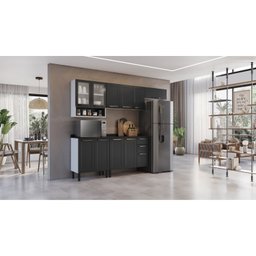 Cozinha Compacta em Aço 4 Peças 11 Portas 2 Gavetas Paneleiro Para Forno em Aço Florença Itatiaia - 15 Cozinha Compacta em Aço 4 Peças 11 Portas 2 Gavetas Paneleiro Para Forno em Aço Florença Itatiaia - 15