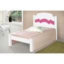 Ver imagem 2 de Cama Solteiro Iris em Madeira Branco Azul e Rosa para Colchão 0,88x1,88cm Cambel Móveis