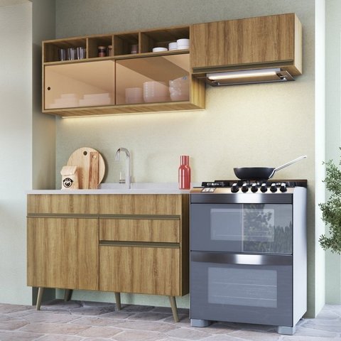 Cozinha Completa 3 Peças 5 Portas 1 Gaveta One