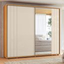 Ver imagem 1 de Guarda Roupa Casal Dalí 2 Portas Espelho Madetec:cinamomo Off White