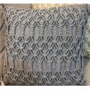 Ver imagem 2 de Almofada Colmeia Trançada 45x45 Neblina