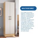 Ver imagem 6 de Armário Multiuso 2 Portas Briz Complemento Marrom/Angelin/Off White