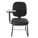 Ver imagem 6 de Cadeira Universitária Diretor com Porta Livros Metal Wood Design Preto