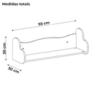 Ver imagem 3 de Prateleira Decorativa Nicho Infantil Mdf 91x30 Cm Branco Arly