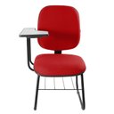 Ver imagem 6 de Cadeira Universitária Diretor com Porta Livros Metal Wood Design Vermelho
