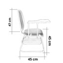 Ver imagem 4 de Cadeira Universitária Diretor com Porta Livros Metal Wood Design