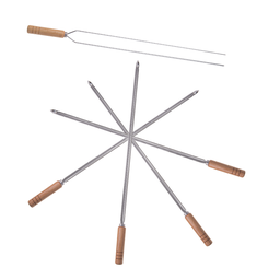 Kit 5 Espetos para Churrasco 85cm Aço Inox Kort - 5