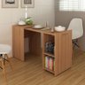 Mesa Articulável Retrátil para Escritório e Home Office com 2 Nichos Me4170 Tecnomobili Amêndoa - 1