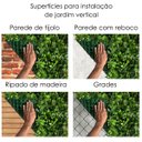 Ver imagem 3 de 19 Tapetes de Folhagens Artificiais Premium para Parede 3D Jardim Vertical e Muro Verde Decorativo