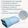 Toalha de Banho Dohler Multiarte Felpuda para Pintar Bordar:azul Celeste 10530 - 2