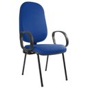 Ver imagem 1 de Cadeira Escritório Coletiva Auditório Hotel Base Palito com Braço Corsa Metal Azul
