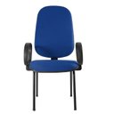 Ver imagem 6 de Cadeira Escritório Coletiva Auditório Hotel Base Palito com Braço Corsa Metal Azul