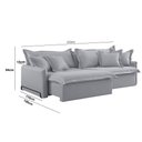 Ver imagem 2 de Sofá Cama Leona Retrátil e Reclinável 210 Cm Braço 15 Cm Meu Sofá Online