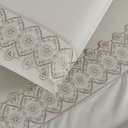 Ver imagem 3 de Jogo Cama Lençol Divino Lese Casal 4 Peças - Amendoa Casa Show Enxovais