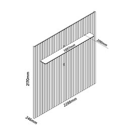 Painel para TV até 90 Polegadas Ripado com LED 230cm 100% MDF Nobre - 9