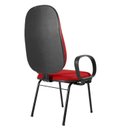 Ver imagem 2 de Cadeira Escritório Coletiva Auditório Hotel Base Palito com Braço Corsa Metal Vermelho