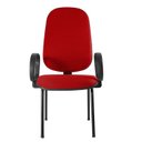 Ver imagem 6 de Cadeira Escritório Coletiva Auditório Hotel Base Palito com Braço Corsa Metal Vermelho