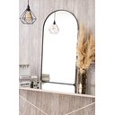 Ver imagem 7 de Espelho Decorativo Oval Janela Base Reta com Moldura Metal Preto 100 X 50 Cm