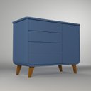 Ver imagem 3 de Cômoda Infantil E-Galaxy 4 Gavetas 1 Porta Espresso Móveis