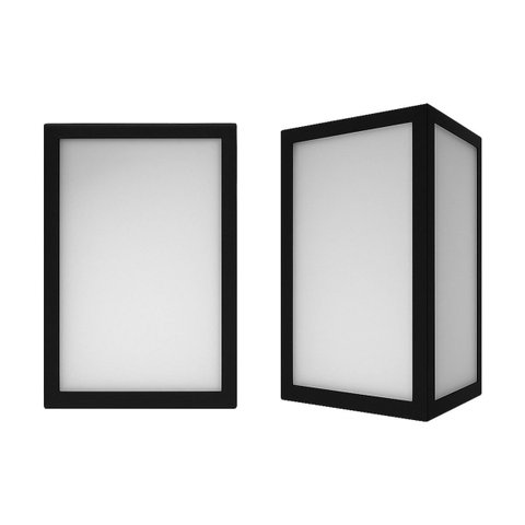 Arandela Luminária Vitra 3 Vidros Fosco Externa Preta 1xe27 Starlumen St2953