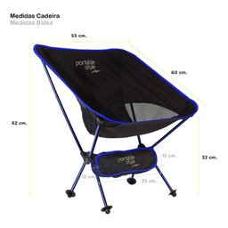 Cadeira Portátil Dobrável Kambeba Alumínio Portable Style - 7