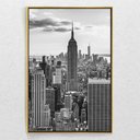 Ver imagem 1 de Quadro Decorativo Estado do Império Vertical Com Moldura e Sem Vidro 100x160