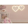 2 Corações Luminosos Decorativos em Luz de Led:branco Quente (amarelado) - 1