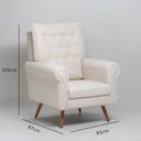 Ver imagem 2 de Poltrona de Amamentação Fixa com 4 Pés Nina Branco Off White