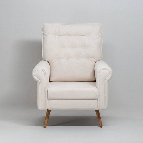 Poltrona de Amamentação Fixa com 4 Pés Nina Branco Off White