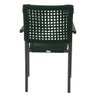 Kit 4 Cadeiras Marília Corda Náutica Base em Alumínio Preto/verde Musgo - 5