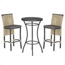 Ver imagem 1 de Mesa Bistro e 2 Banquetas Roma Preta Corda Náutica 11 Rami