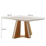 Mesa de Jantar 4 Lugares Madri com Vidro Cinamomo/off White/creme - Lj Móveis - 3