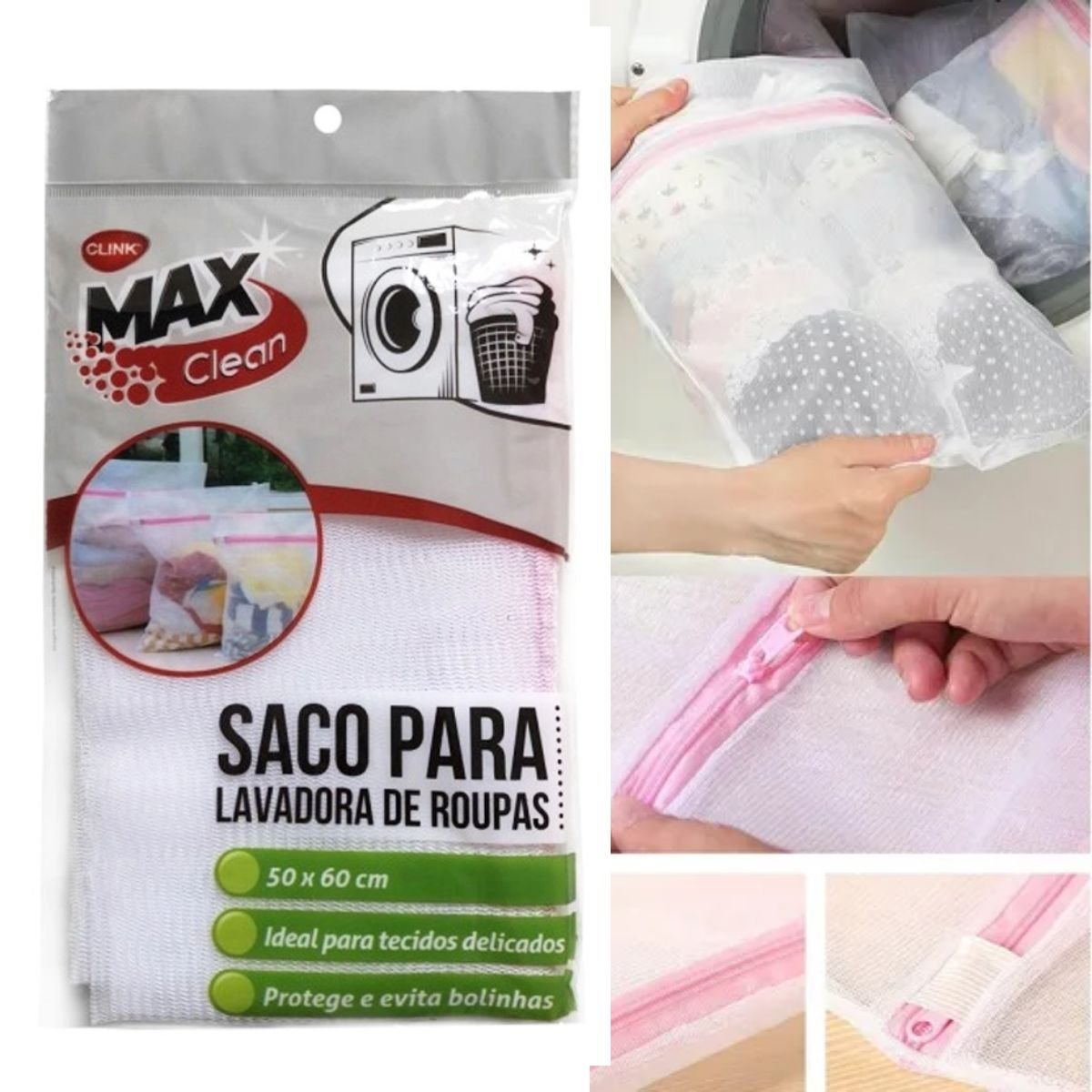 10 Sacos Roupa Máquina de Lavar Evita Bolinhas Tamanho G | MadeiraMadeira