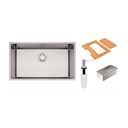 Ver imagem 1 de Cuba Quadrum Inox C/ Acessorios Tabua / Dosador de Sabão/ Cesto e Lixeira de Embutir - Tramontina