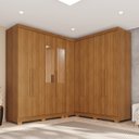 Ver imagem 1 de Guarda-Roupa de Canto Modulado com Pés e Espelho 9 Portas 4 Gavetas França