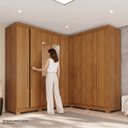 Ver imagem 7 de Guarda-Roupa de Canto Modulado com Pés e Espelho 9 Portas 4 Gavetas França