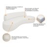Sofá Curvo 130cm 2 Lugares e 1 Poltrona Orgânico Escritório Recepção Sala Amsterdã Bouclé Branco - a - 5