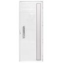 Ver imagem 1 de Porta de Giro Alumínio Branco Lambril C/visor Lateral Px 40cm Maxx