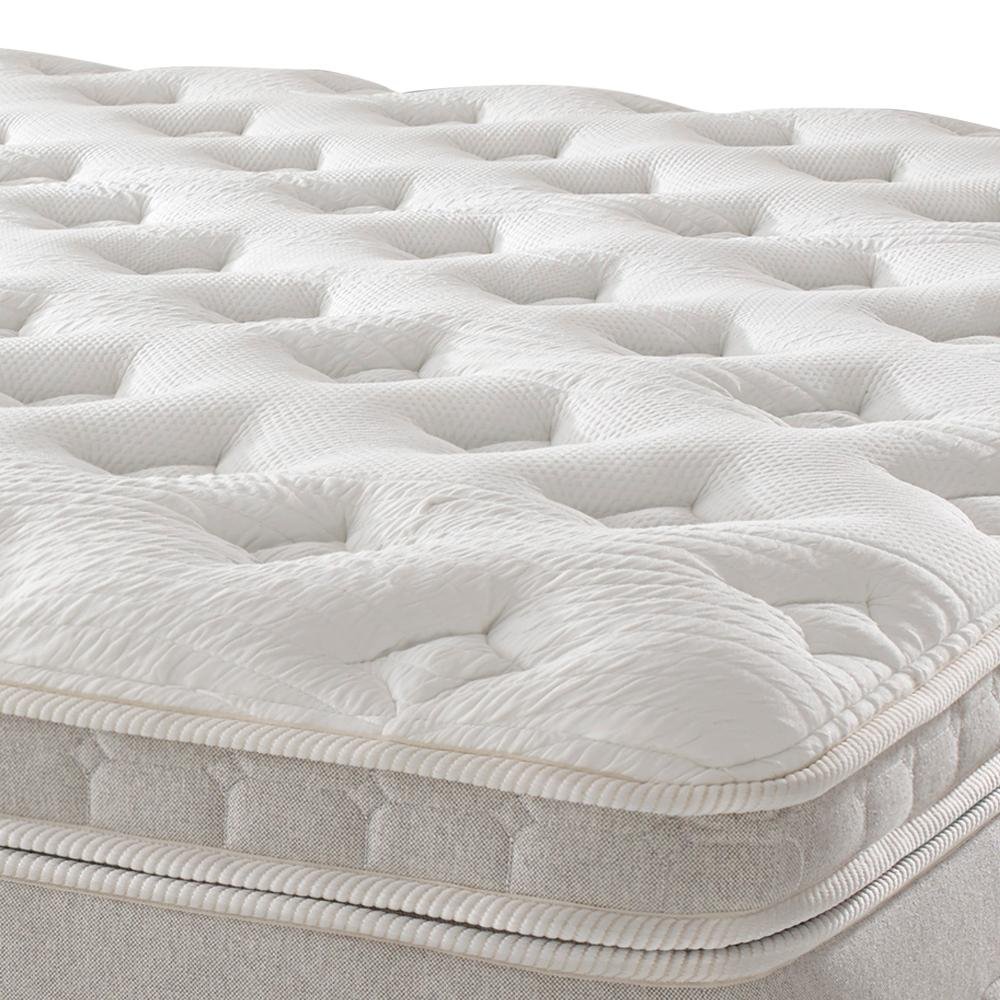 Cama Box Queen Branco + Colchão Molas Ensacadas Látex Visco Gel Kingston 158x198x68cm - 6