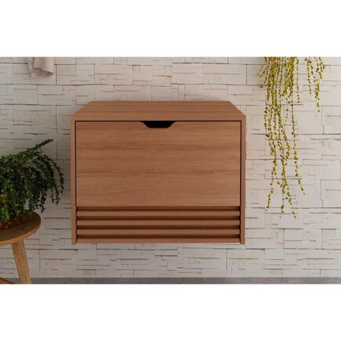 Bancada de Banheiro Bn3613 Cor Amêndoa - Tecno Mobili