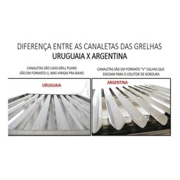 Grelha para Churrasco Mista Argentina com Uruguaia 45cm - 5