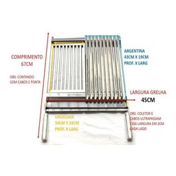 Grelha para Churrasco Mista Argentina com Uruguaia 45cm - 2