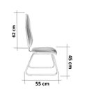 Ver imagem 4 de Cadeira Escritório Interlocutor Base Fixa Sky Metal Wood Design