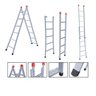 Escada Extensiva 3 em 1 Aço 6x10 Degraus 3m 120kg + Kit Suporte - Nv202p - 2